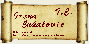 Irena Čukalović vizit kartica